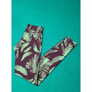 The Upside Women’s Tropical Palm Print Leggings High Rise Activewear Size S